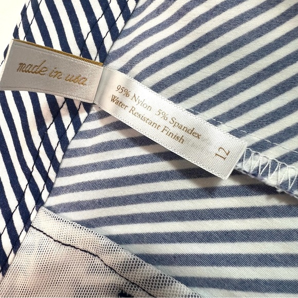 Helen Jon Swim Board Shorts Stripe Navy White Size 12 - Picture 6 of 6